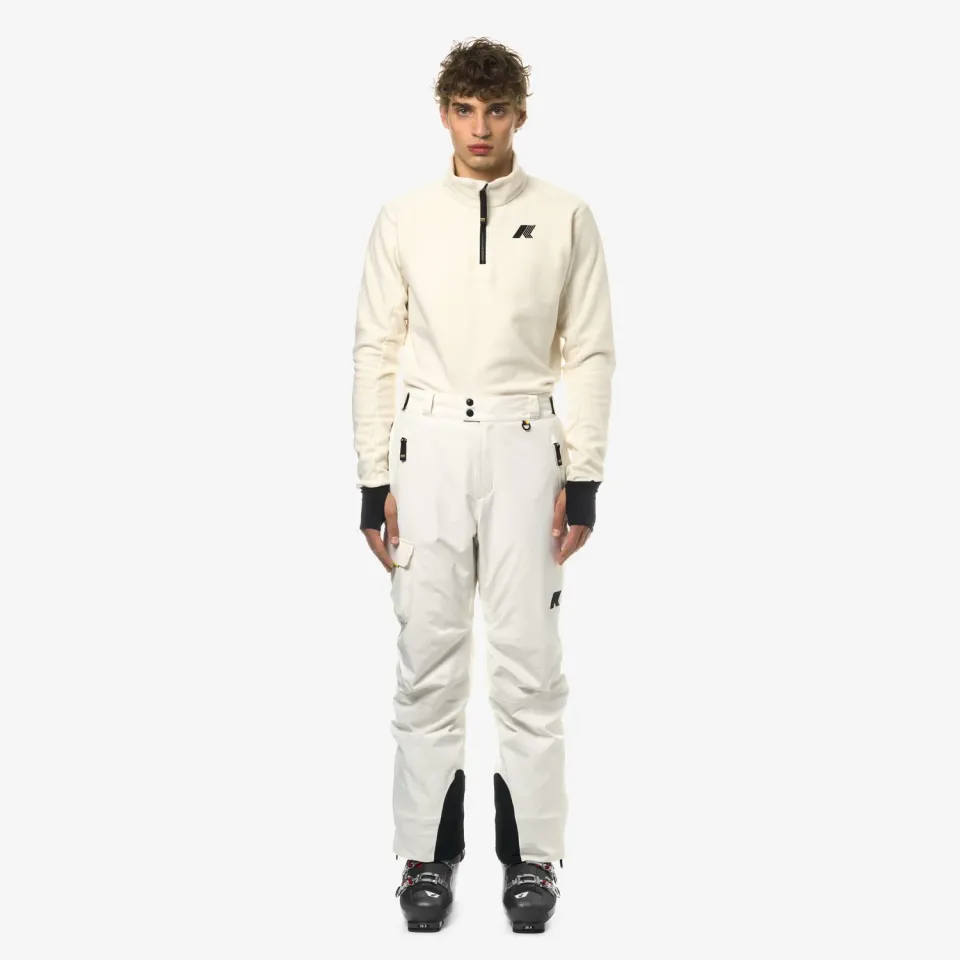 K-Way Avrieux Micro Twill 2 Layers pantaloni schi White Gardenia impermeabili