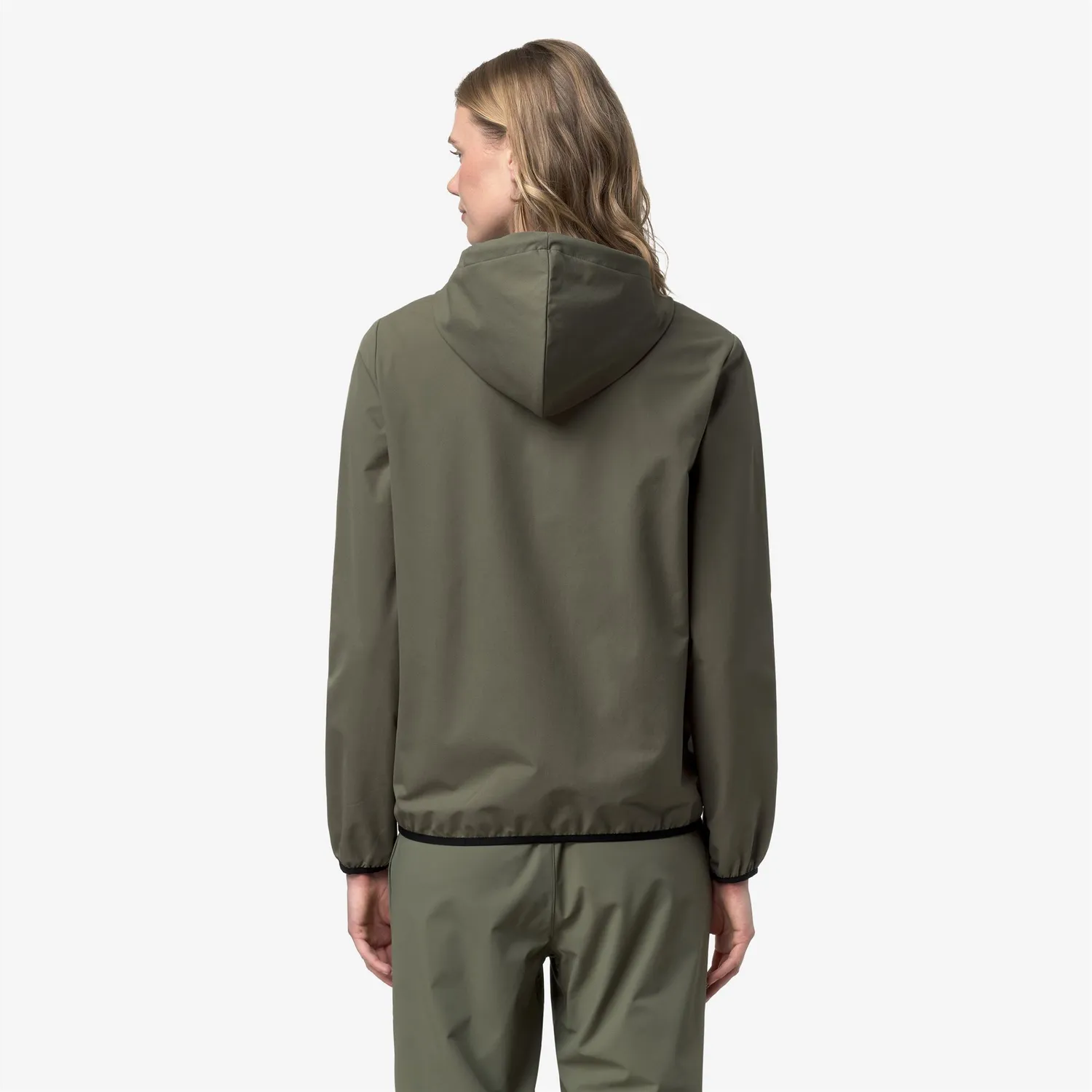 K-Way Journeer Travel K5138FW fleece Green Lichen cu gluga