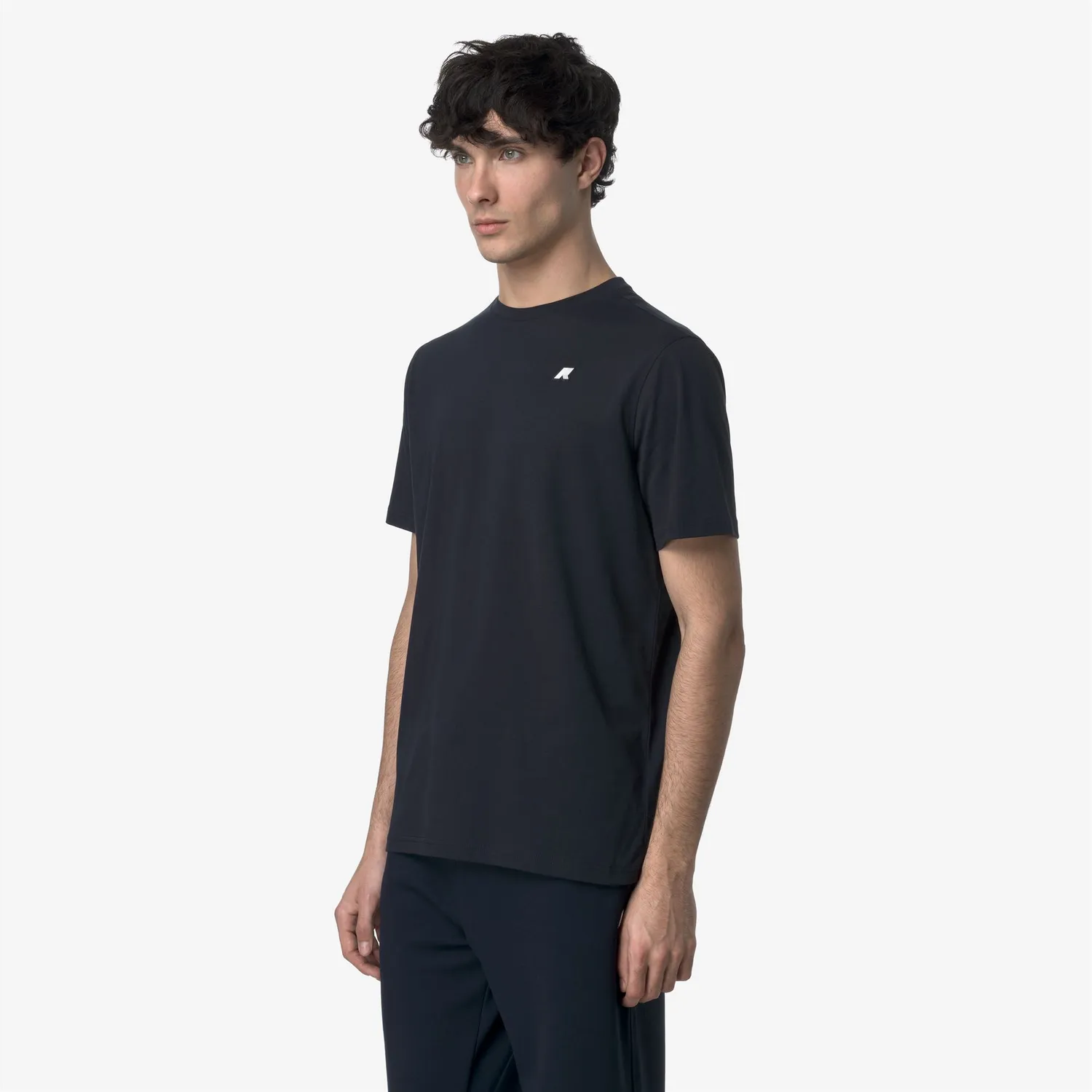 K-Way Odom Jersey Slim tricou barbati albastru bumbac