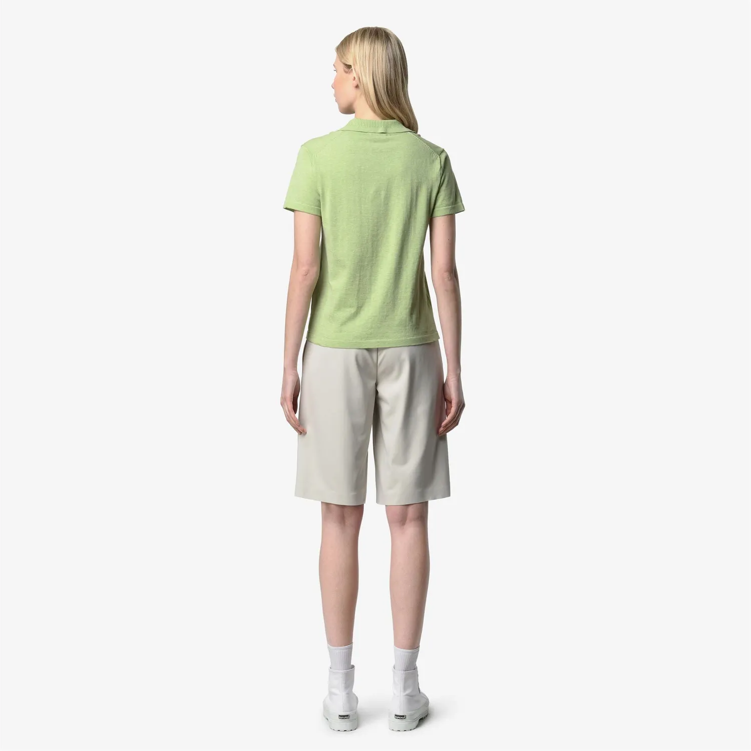 K-Way Mazardy polo tricotat damă verde frunză