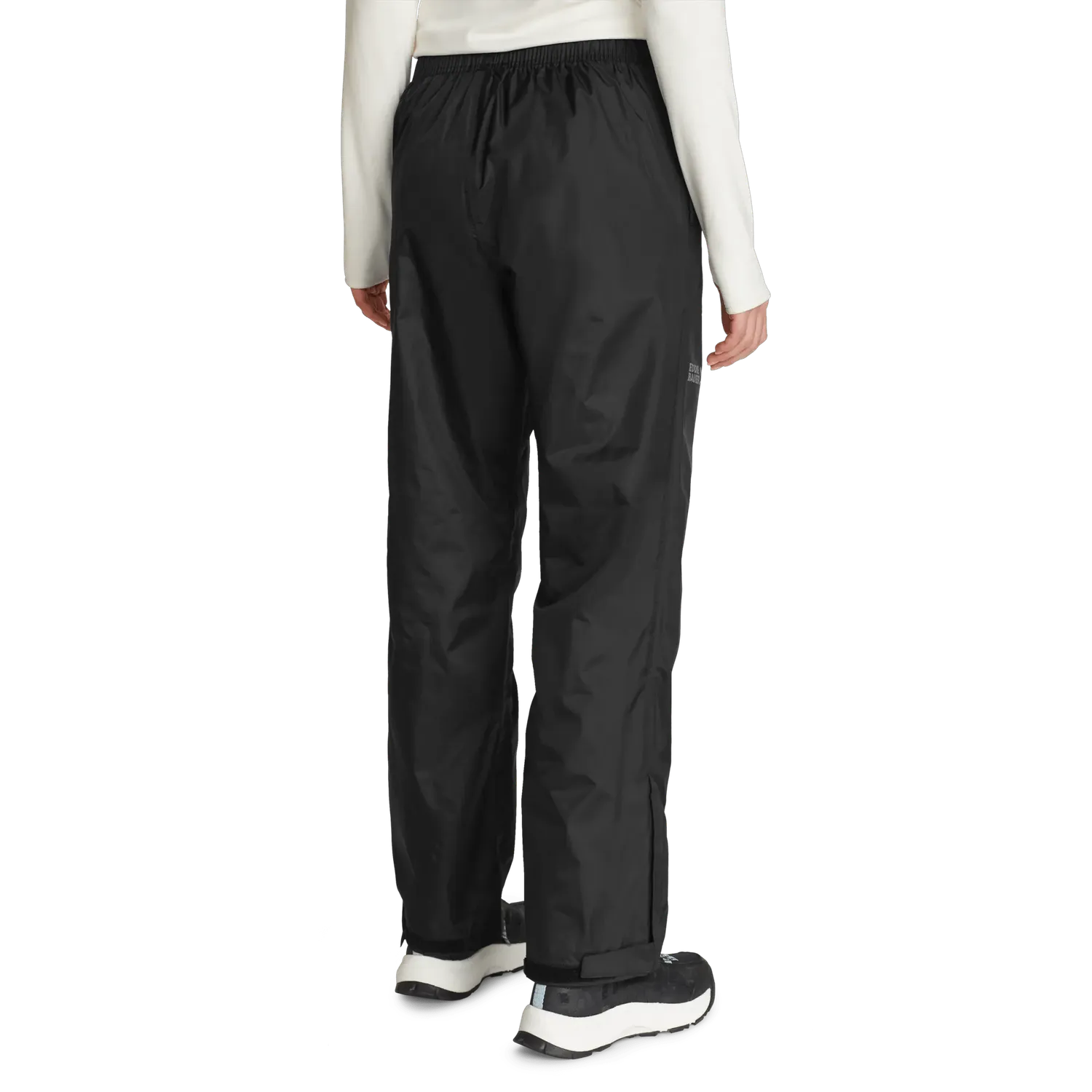 Eddie Bauer RipPac pantaloni ploaie dama negri impermeabili