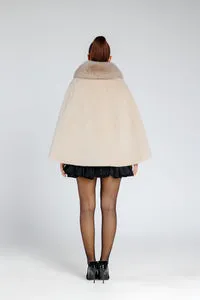 Mareus Pastel 359 capa pelerina dama Pastel blana vulpe