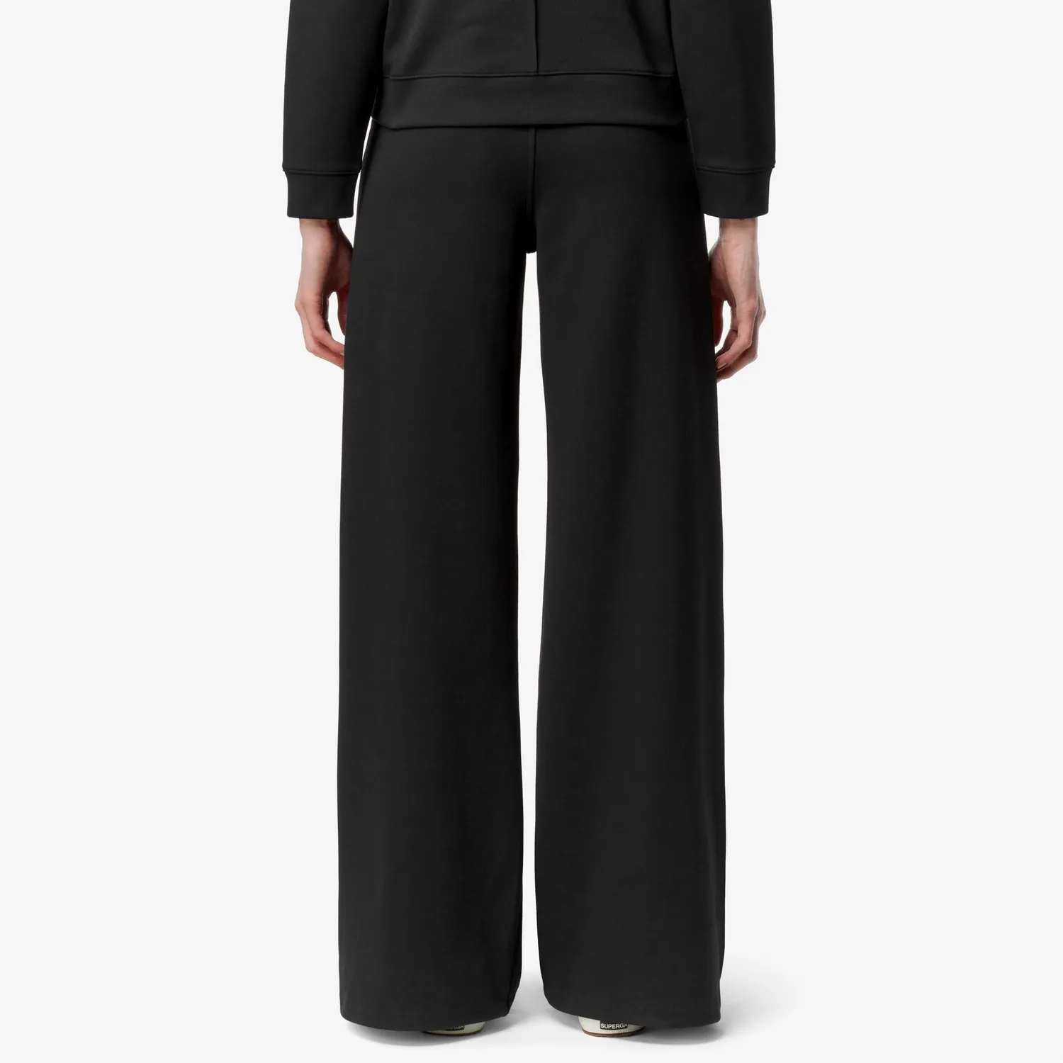 K-Way Loyre Interlock pantaloni dama negru evazati