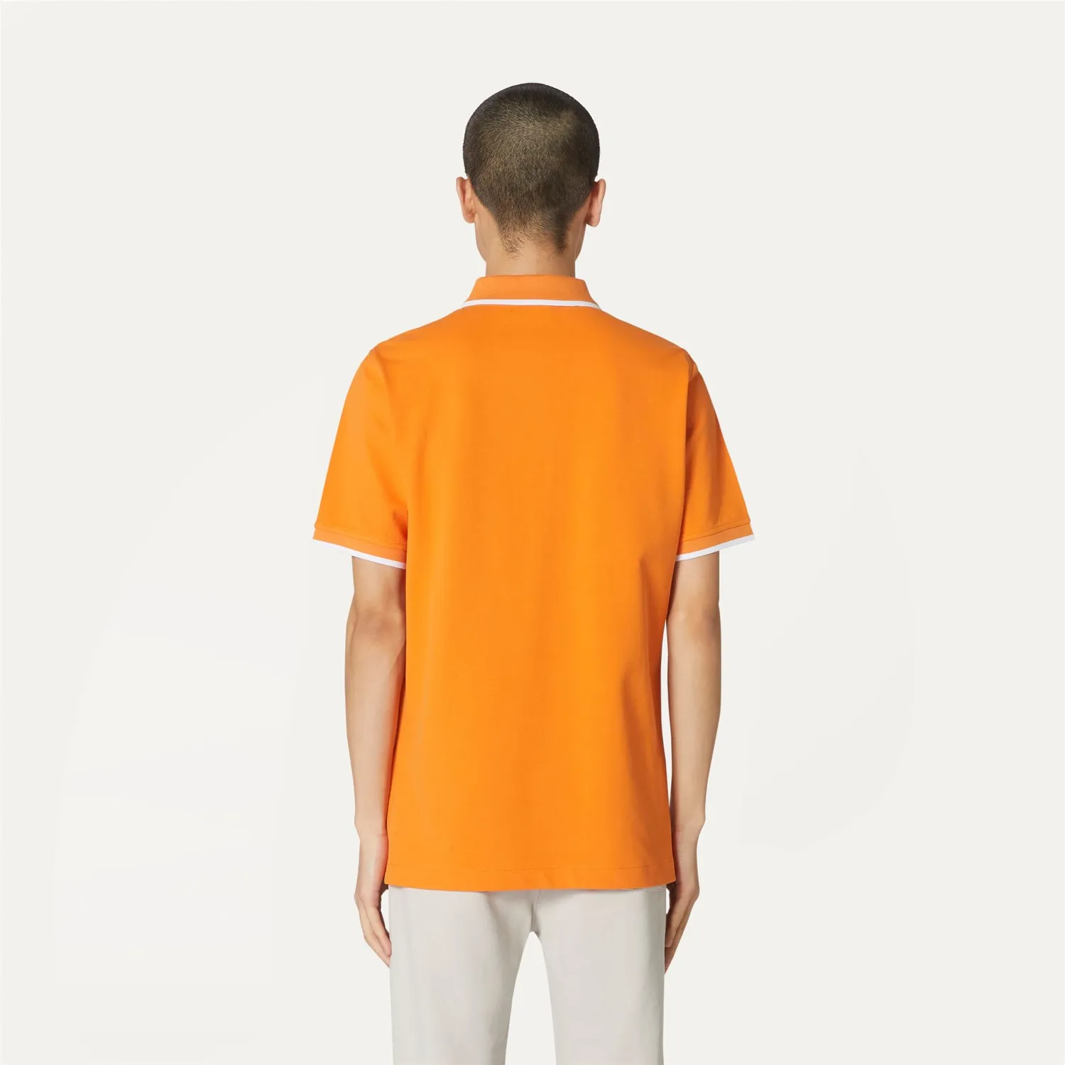 K-Way Kai KAI tricou polo bărbați portocaliu bumbac