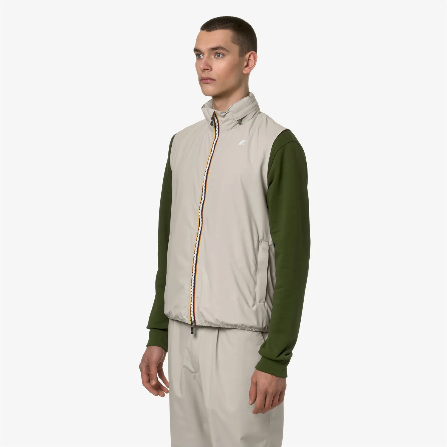 K-Way Valen Stretch Dot vesta barbati bej impermeabila