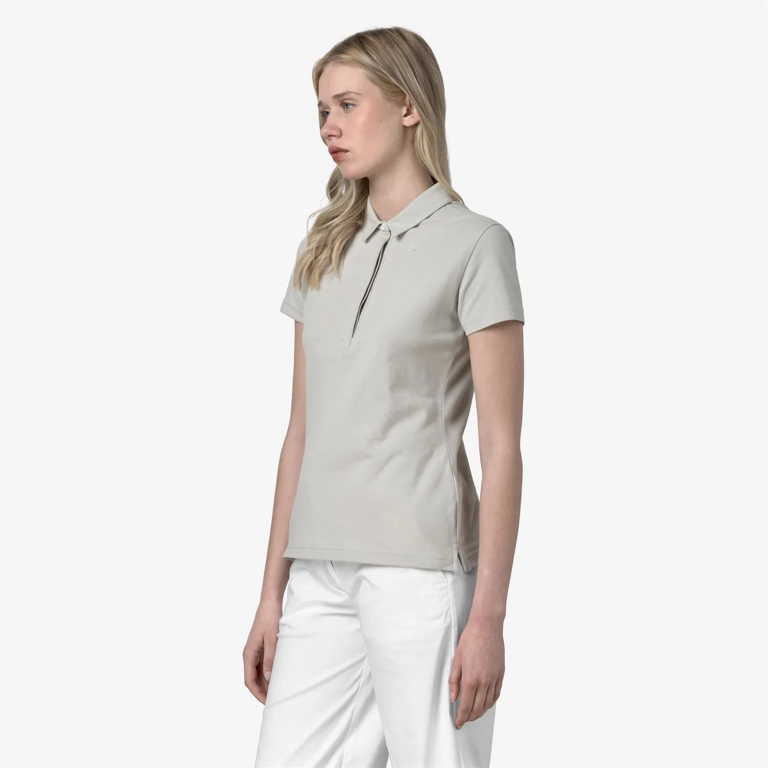 K-Way Amedea Pique Slim polo dama bej bumbac