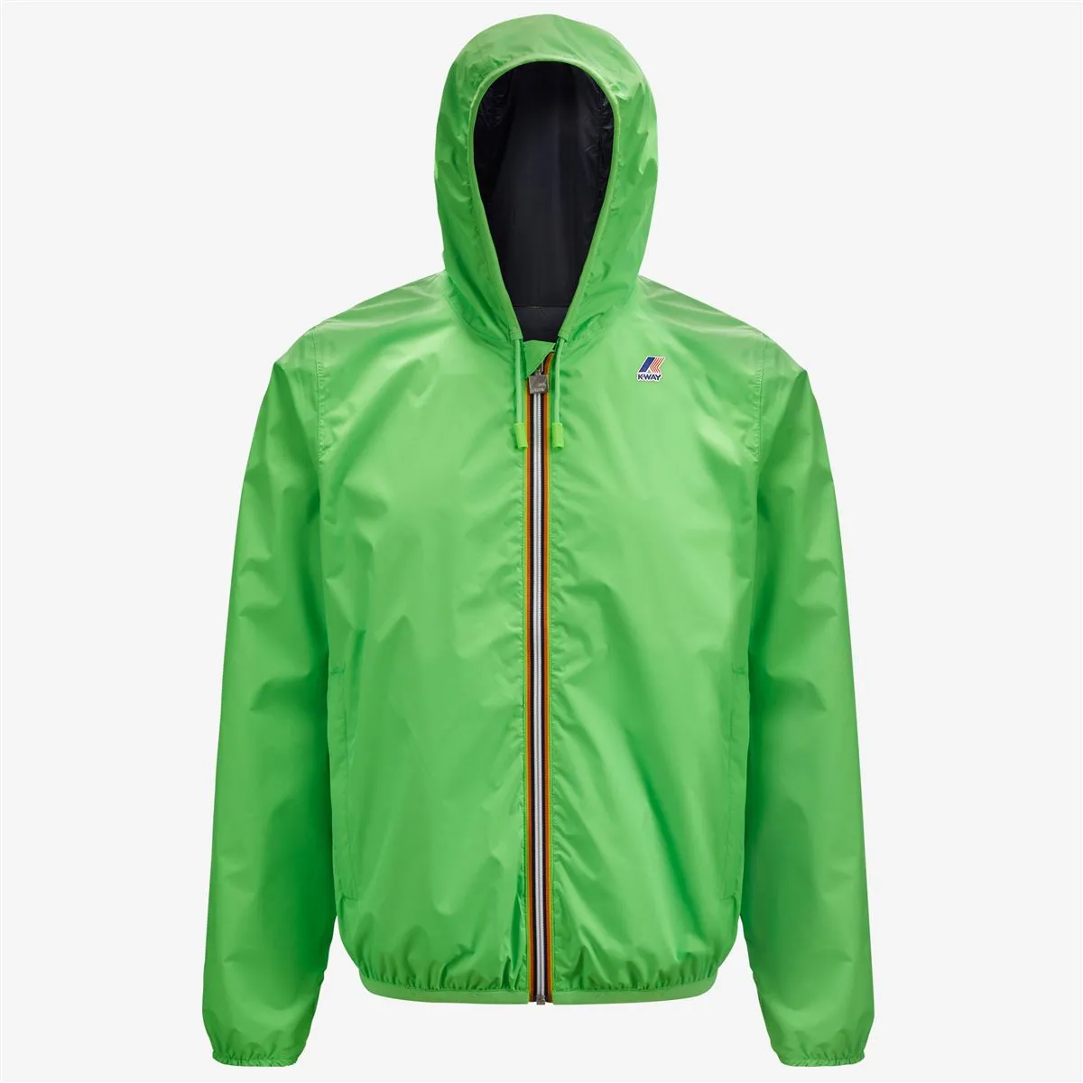 K-Way Jacques Plus Double Fluo geacă verde fluo-albastru impermeabilă