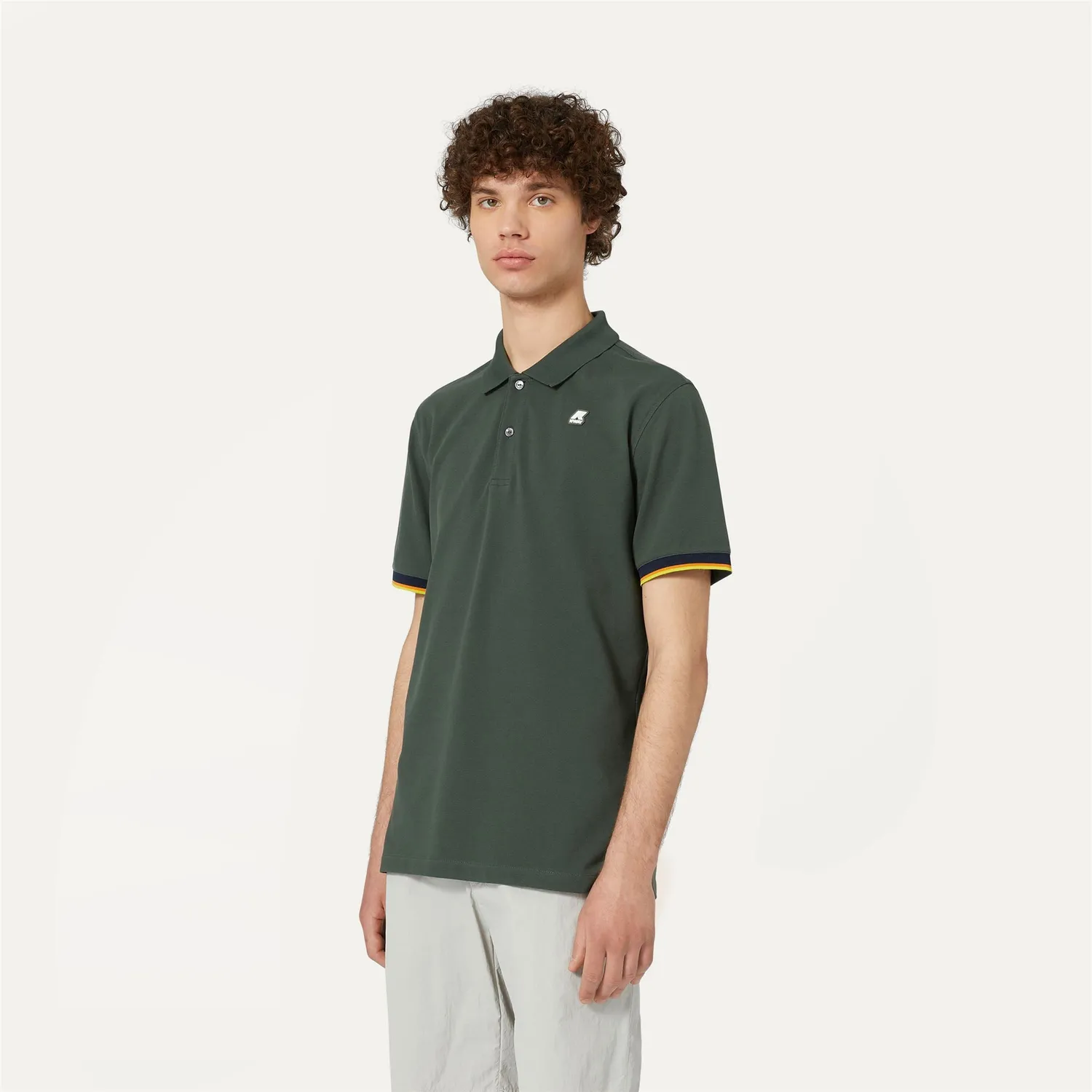 K-Way Vincent K7121IW polo barbati verde bumbac