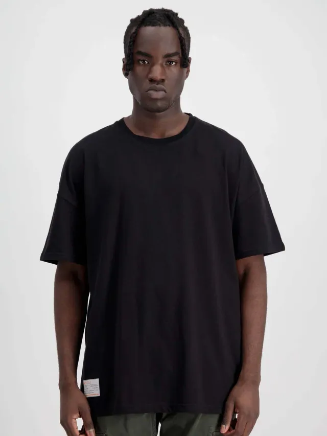 Alpha Industries Recycled Label tricou negru loose fit