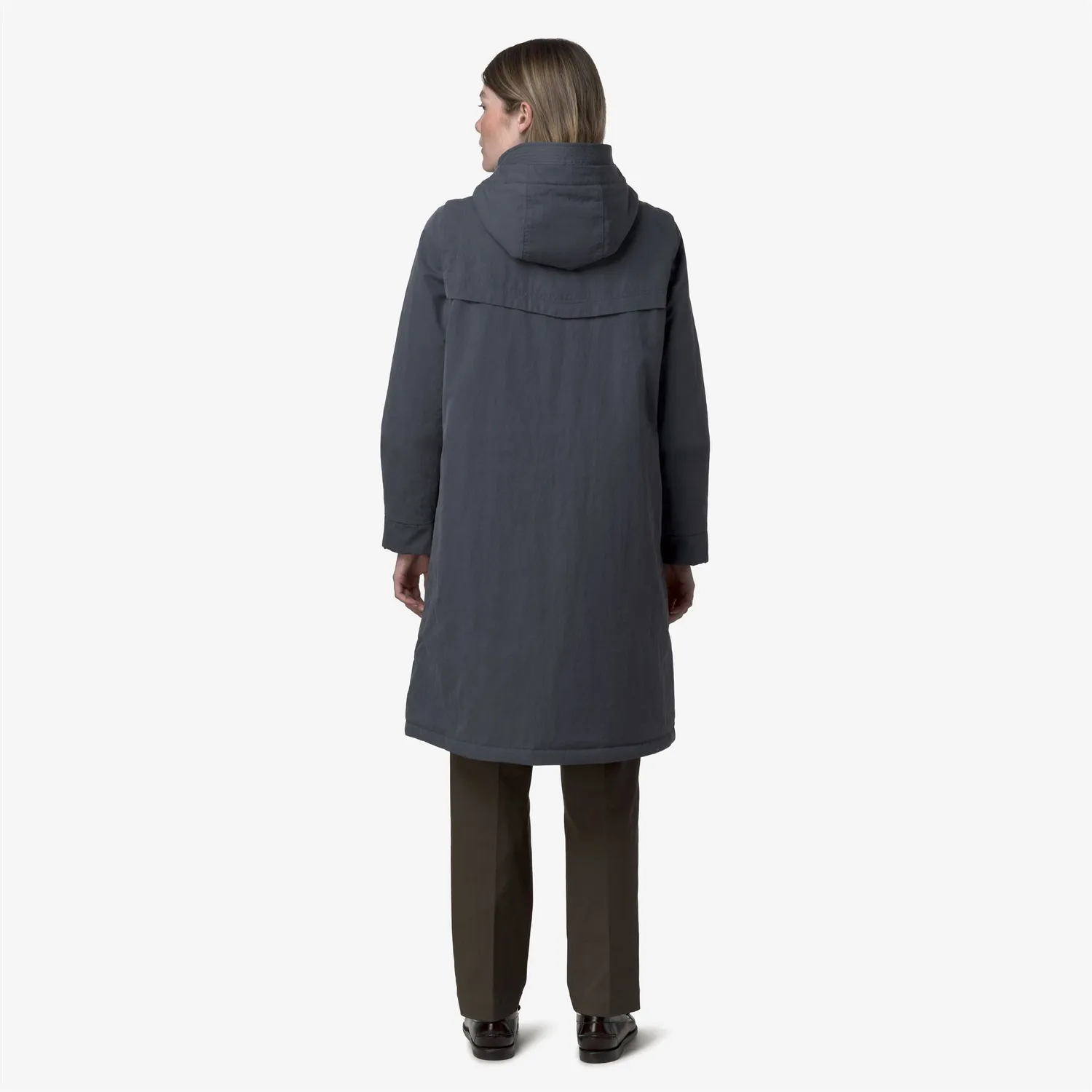 K-Way Brunil Cotton Feel palton femei albastru lung calduros