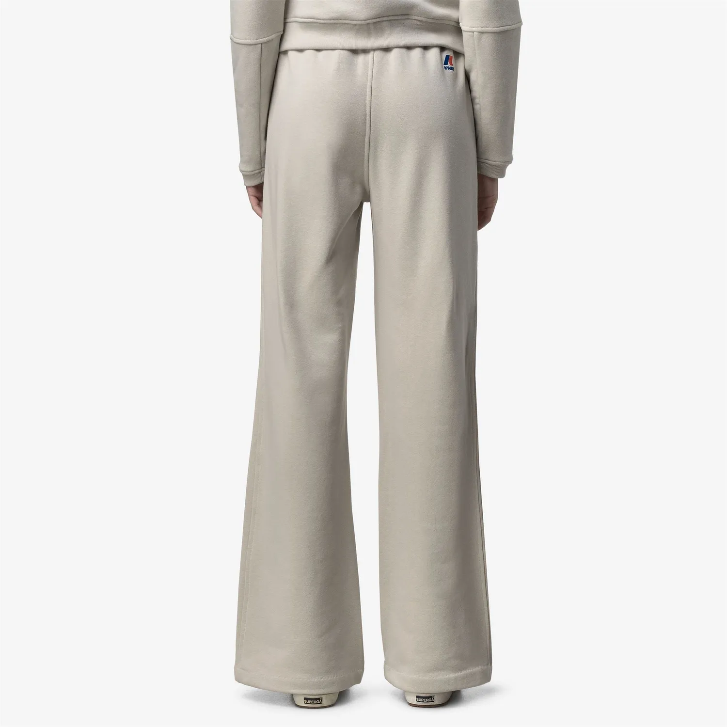 K-Way Loyre Poly Cotton pantaloni dama bej evazati