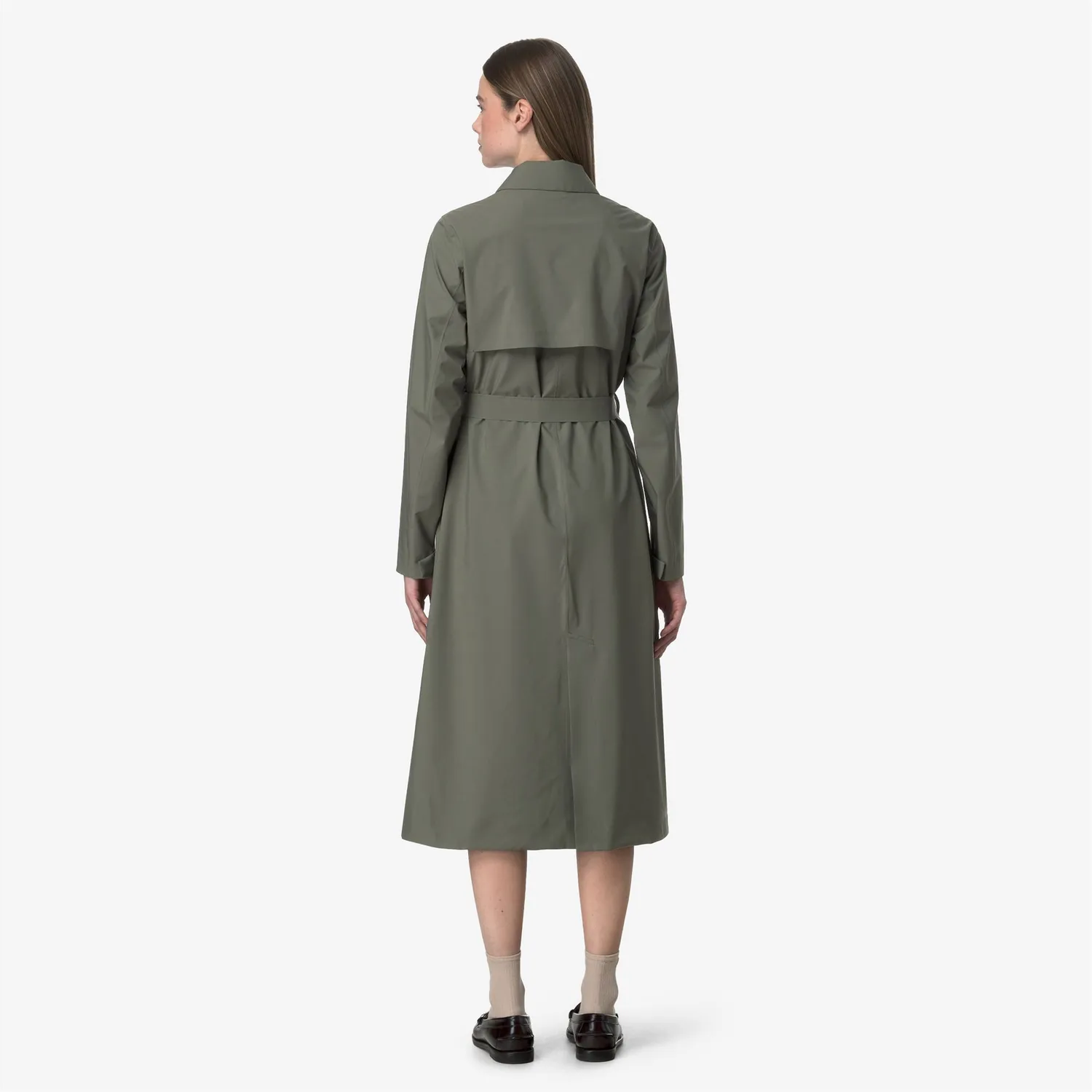 K-Way Barbra Stretch 2L palton dama verde impermeabil