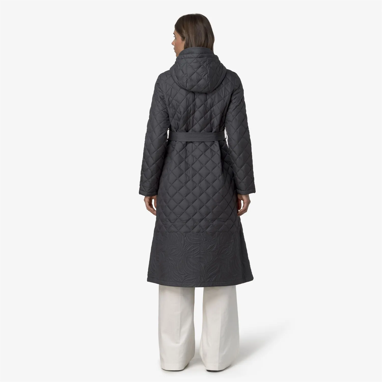K-Way Adelaid Premium Warm palton dama Grey Shadow matlasat