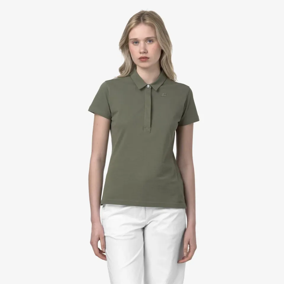 K-Way Amedea Pique Slim polo dama verde bumbac