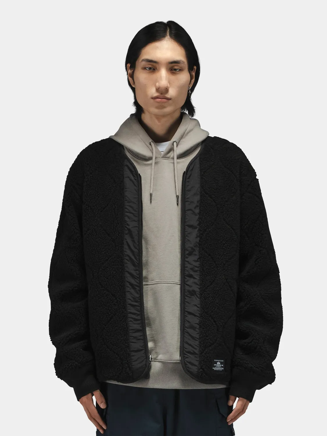Alpha Industries Reversible M-65 Quilted Liner geaca neagra reversibila