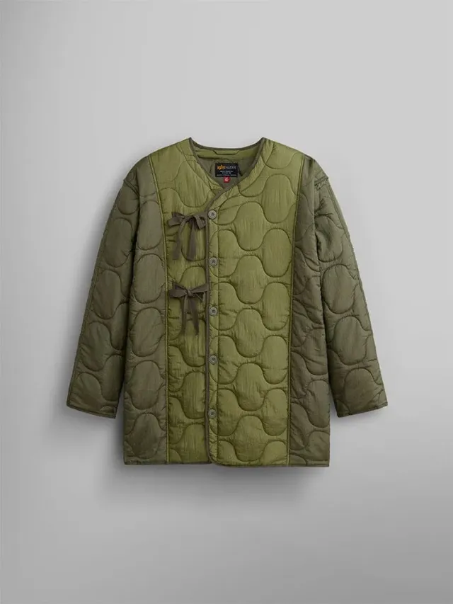 Alpha Industries Mixed Media geaca lunga dama verde