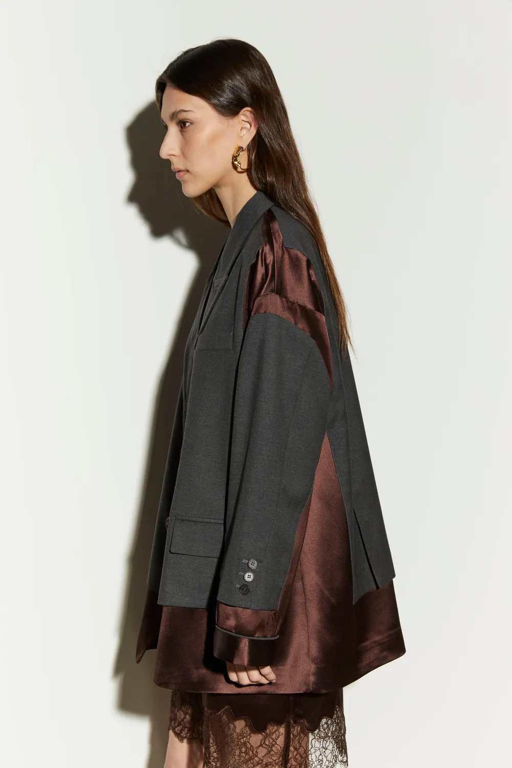 Isabelle Blanche blazer antracit satin