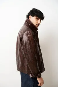 Mareus Imperial Brown 611 geacă piele piton maro