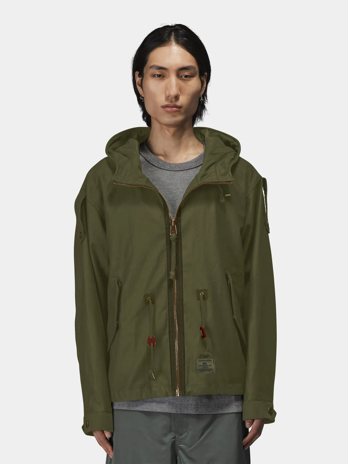 Alpha Industries M-65 Mod Fishtail palton verde OG-107 bumbac