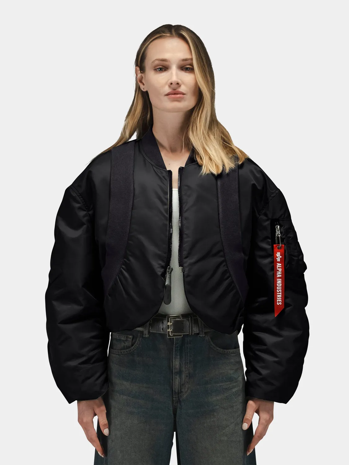 Alpha Industries MA-1 Knit Rib geaca dama neagra calduroasa