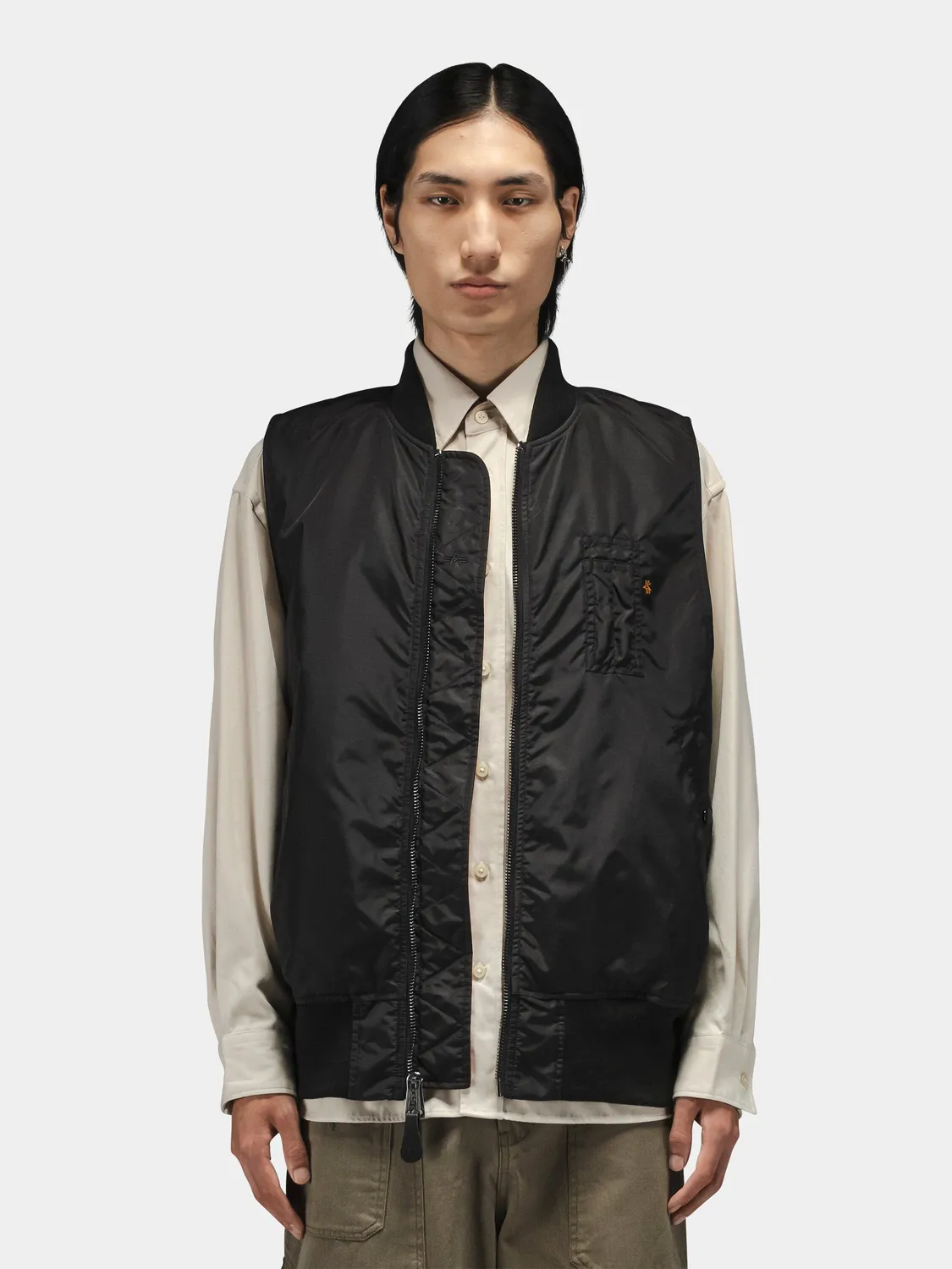 Alpha Industries MA-1 Oxford Vest vestă neagră ușoară