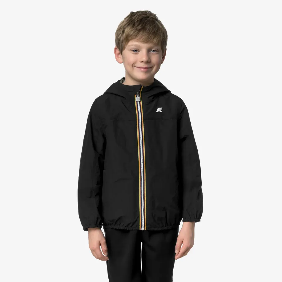 K-Way Jake Cotton Double geaca copii reversibila negru-verde