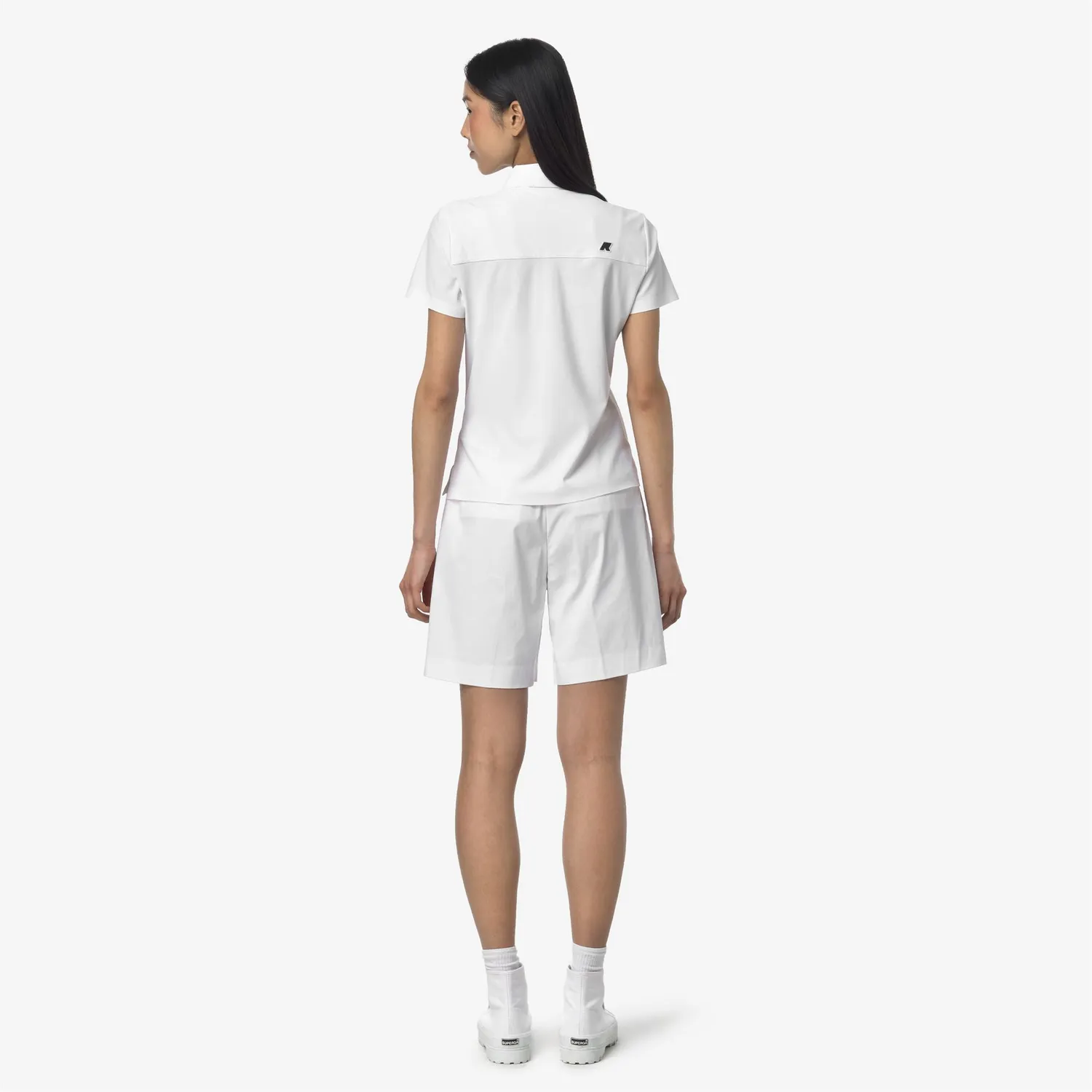 K-Way Nive Twill Tech Golf pantaloni scurti dama albi