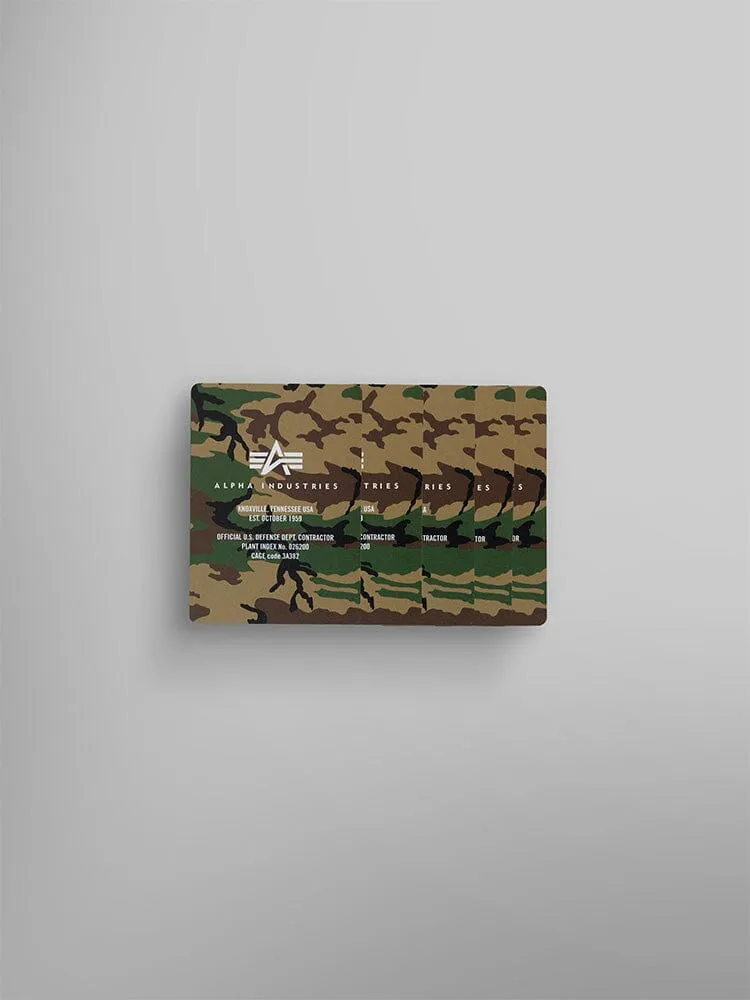 Alpha Industries pachet carti de joc woodland camo cadou
