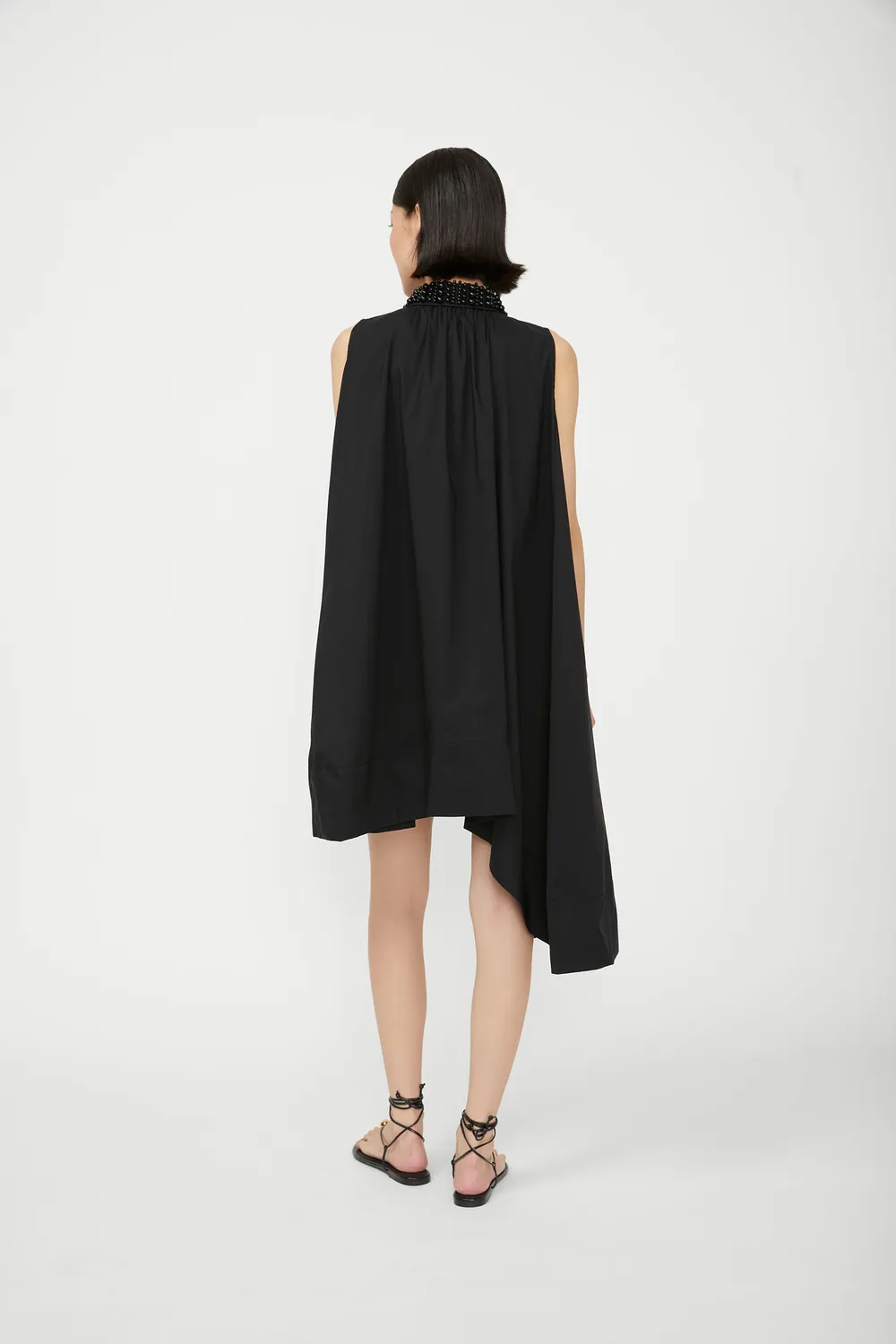 Isabelle Blanche rochie chemisier neagra perle