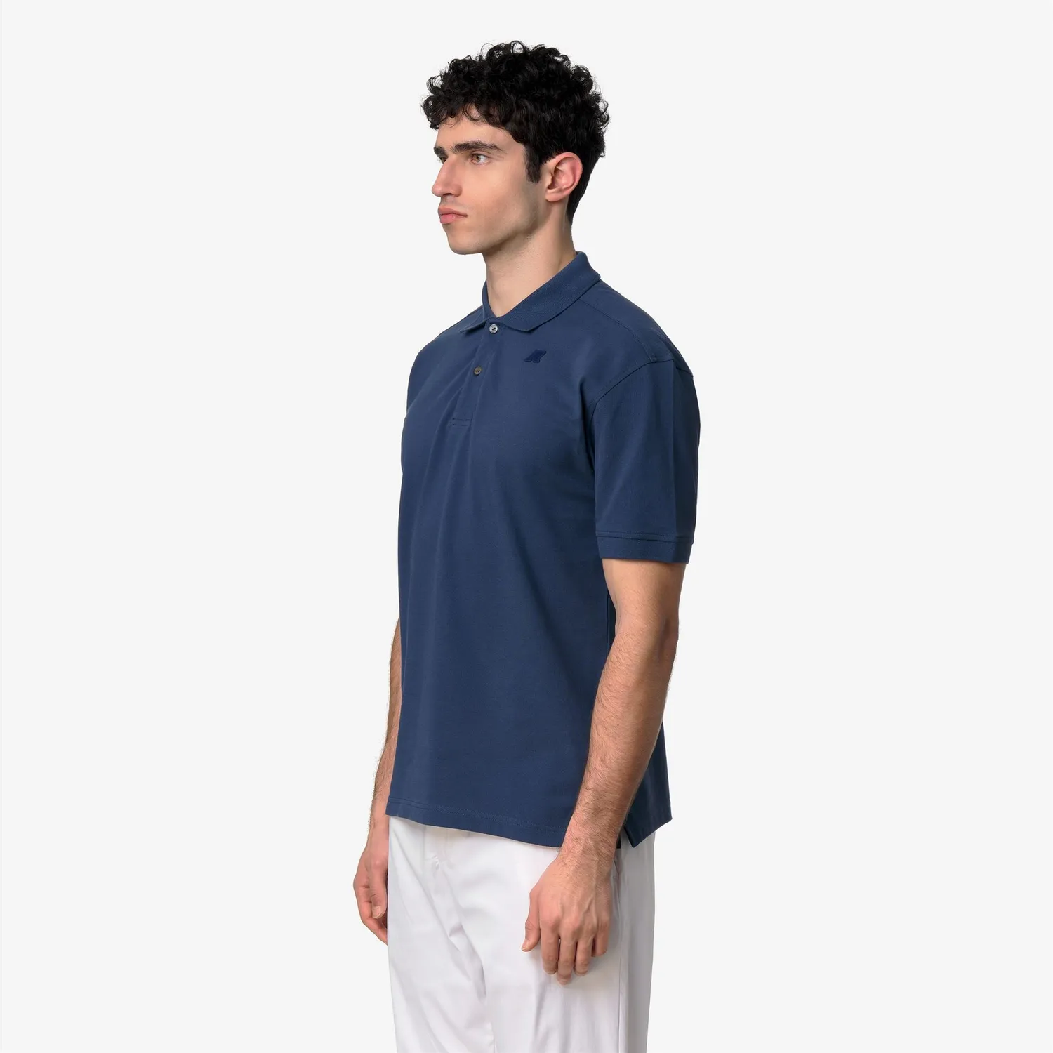 K-Way Simor polo barbati Blue Insignia bumbac elastic