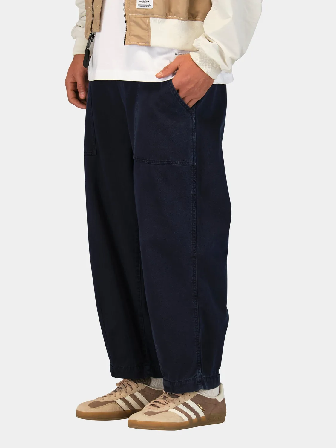 Alpha Industries Oversized Cotton pantaloni albastru bumbac