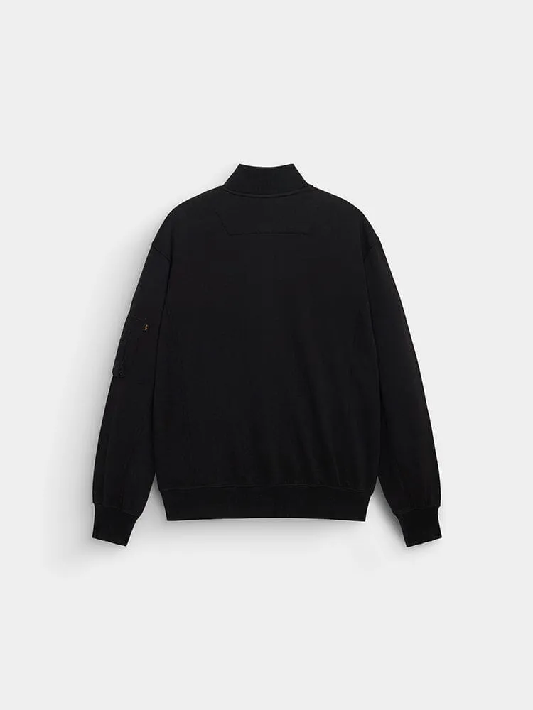 Alpha Industries MA-1 Sweatshirt bluza negru bumbac