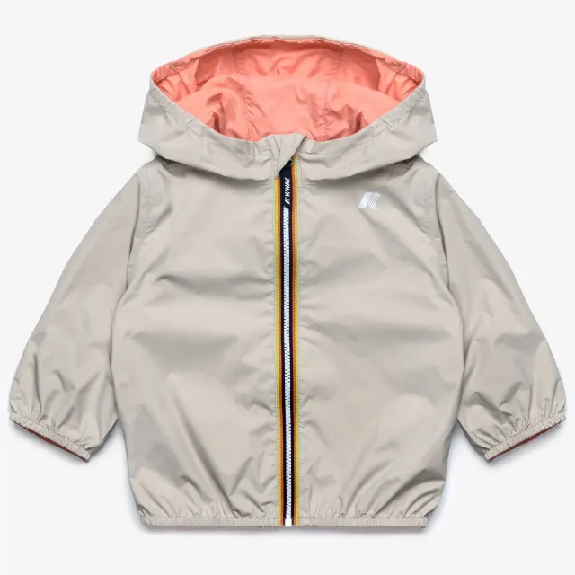 K-Way Jake Plus.2 Double geaca bebelusi bej-roz reversibila
