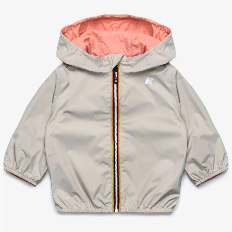 K-Way Jake Plus.2 Double geaca bebelusi bej-roz reversibila