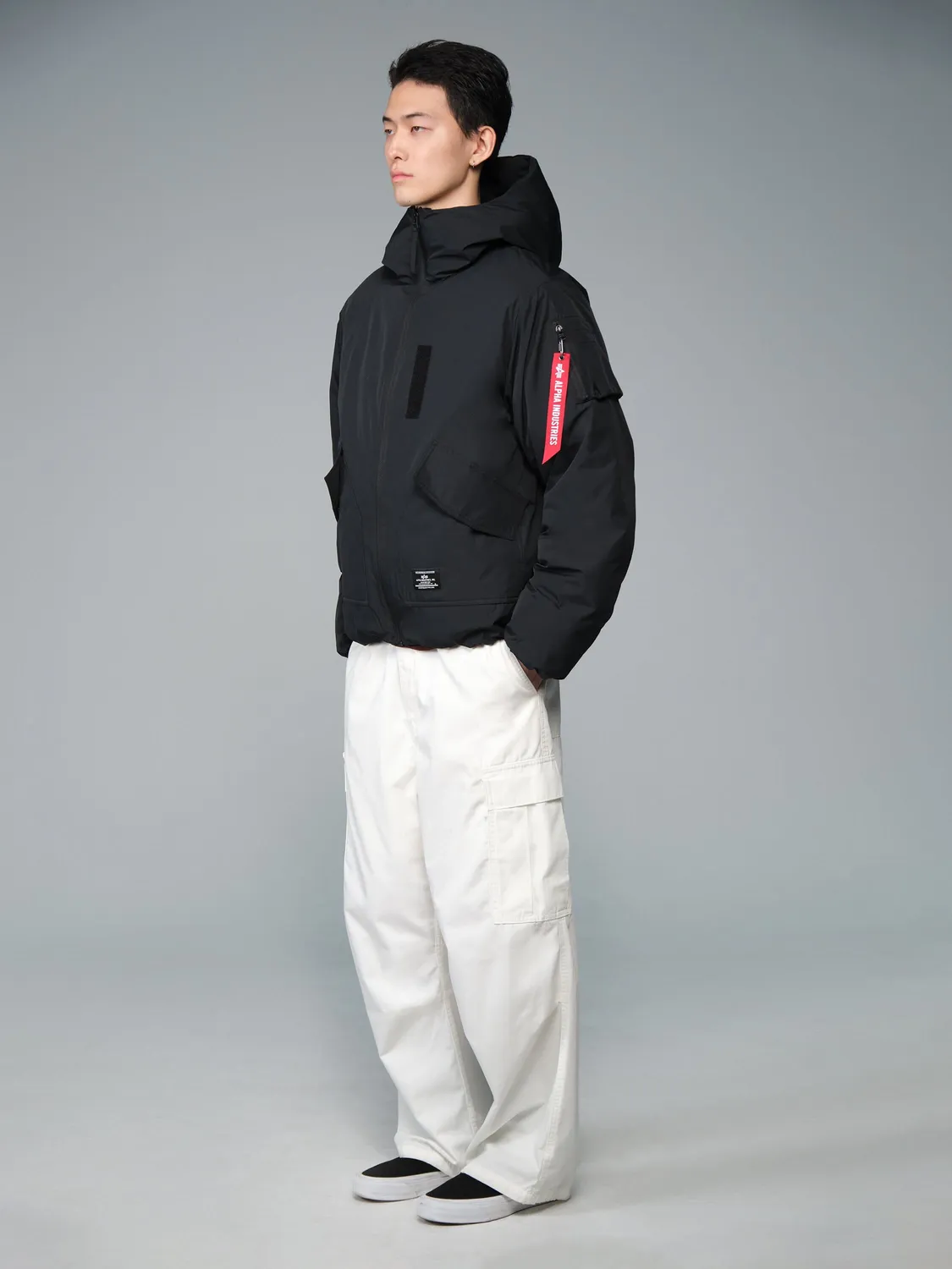 Alpha Industries Lee parka neagra captuseala matlasata