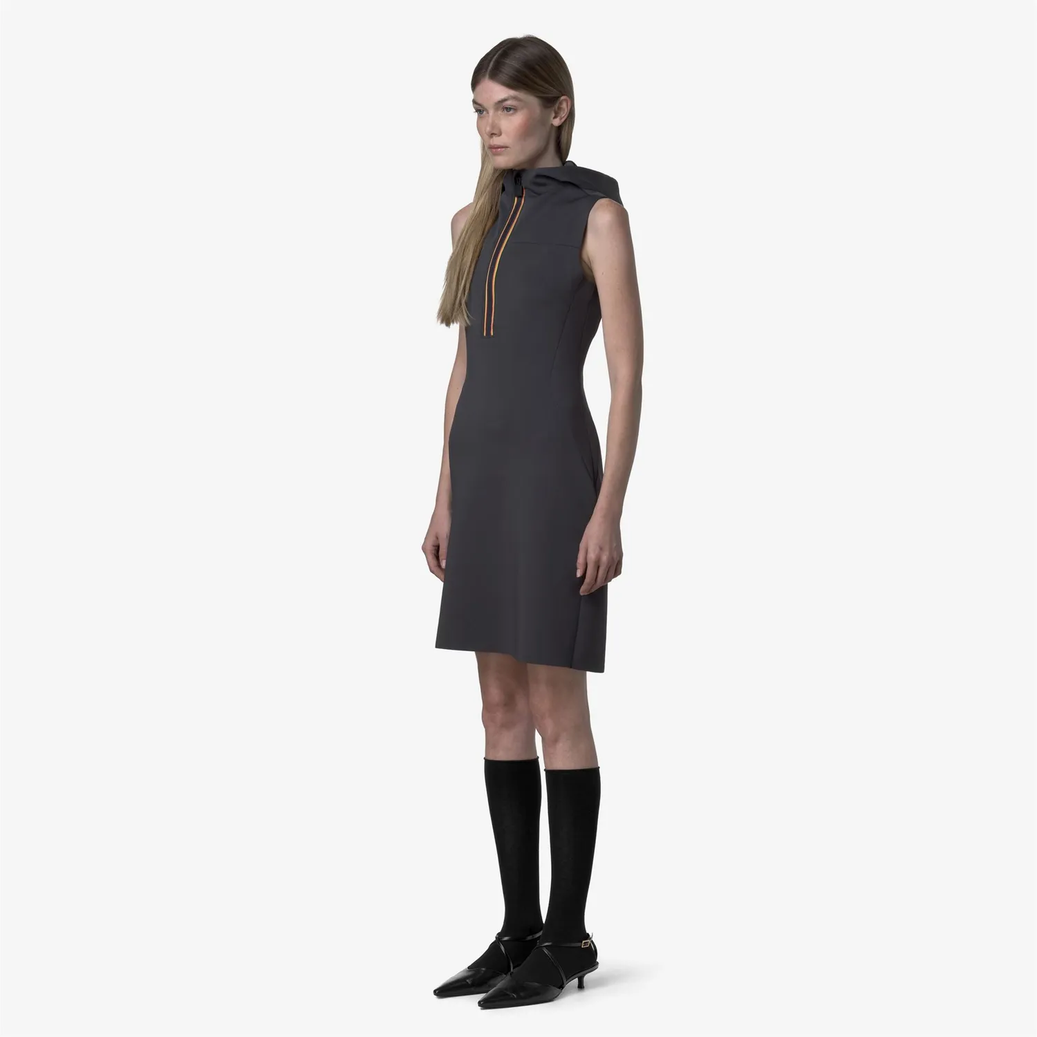 K-Way Hoodress Scuba rochie dama albastru mini