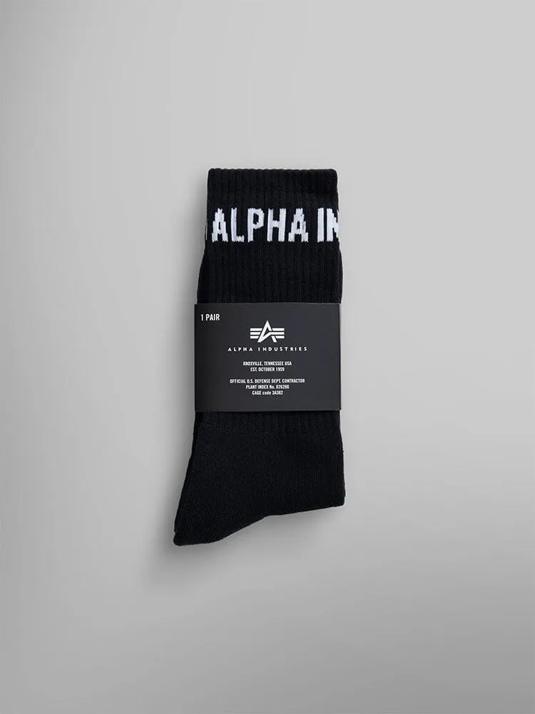 Alpha Industries Logo șosete albe bumbac