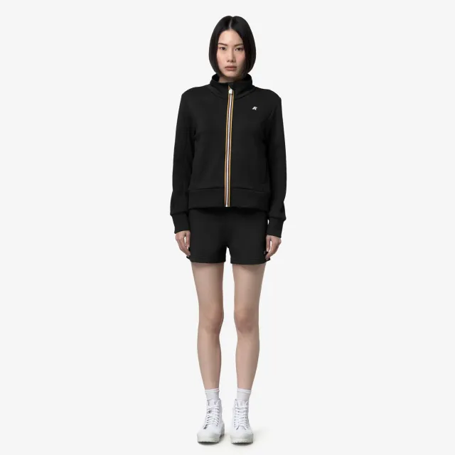 K-Way Rikelle pantaloni scurti negri bumbac elastic