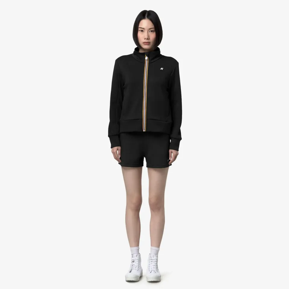 K-Way Rikelle pantaloni scurti negri bumbac elastic