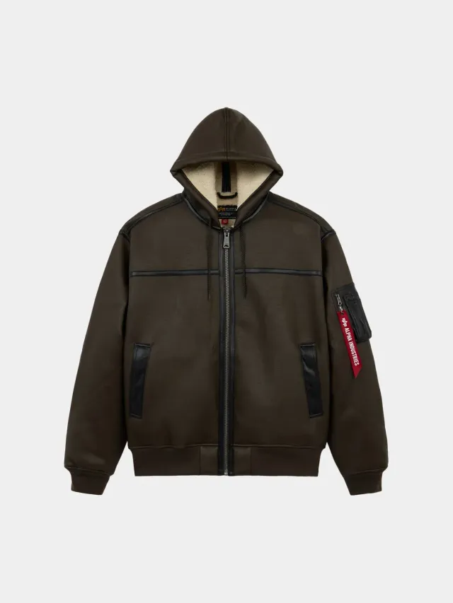 Alpha Industries MA-1 Hooded geaca bomber negru cu gluga
