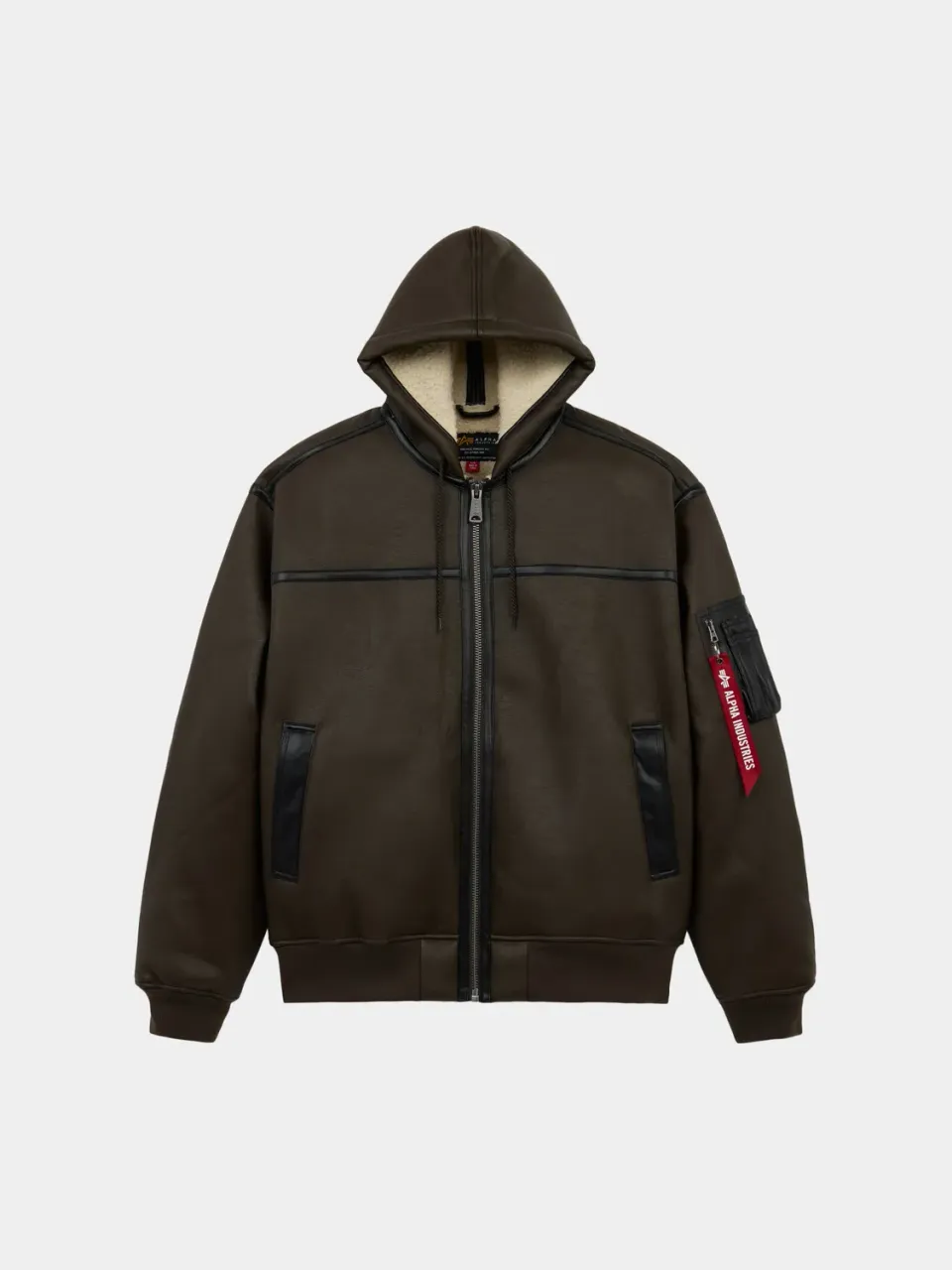 Alpha Industries MA-1 Hooded geaca bomber negru cu gluga