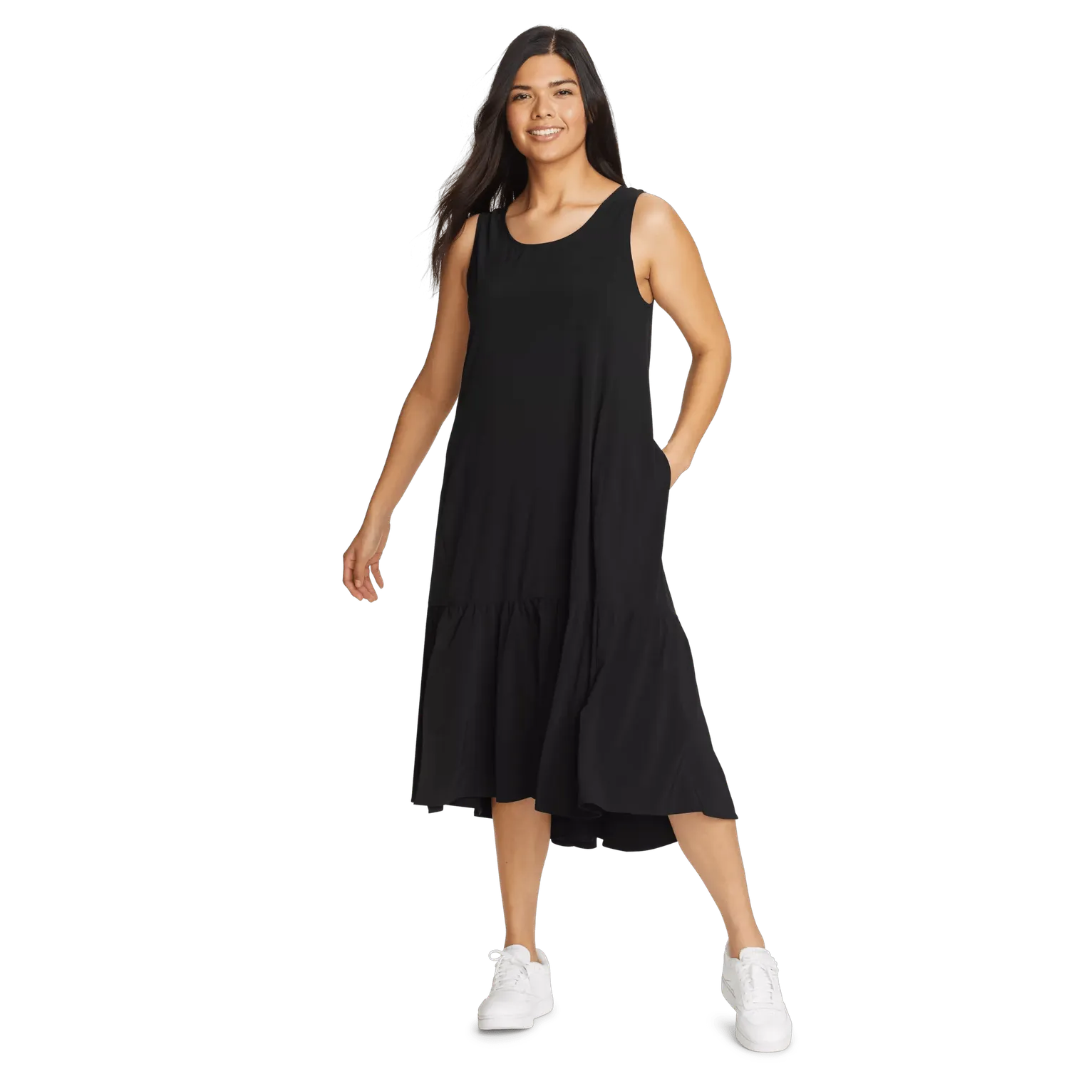 Eddie Bauer Departure Midi rochie dama negru usoara