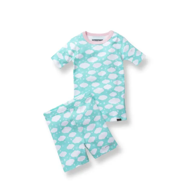 Eddie Bauer Cotton Short Sleep Set pijama fete Aqua bumbac