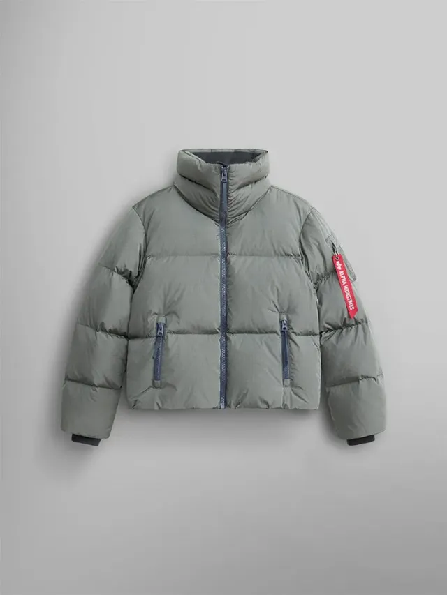 Alpha Industries Sierra parka scurta gri puf dama calduros