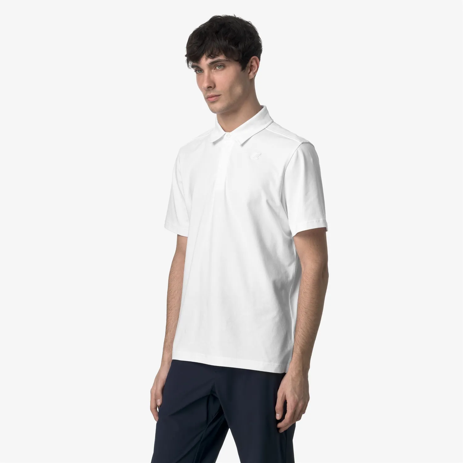 K-Way Vincelle Light Stretch Jersey polo barbati alb bumbac