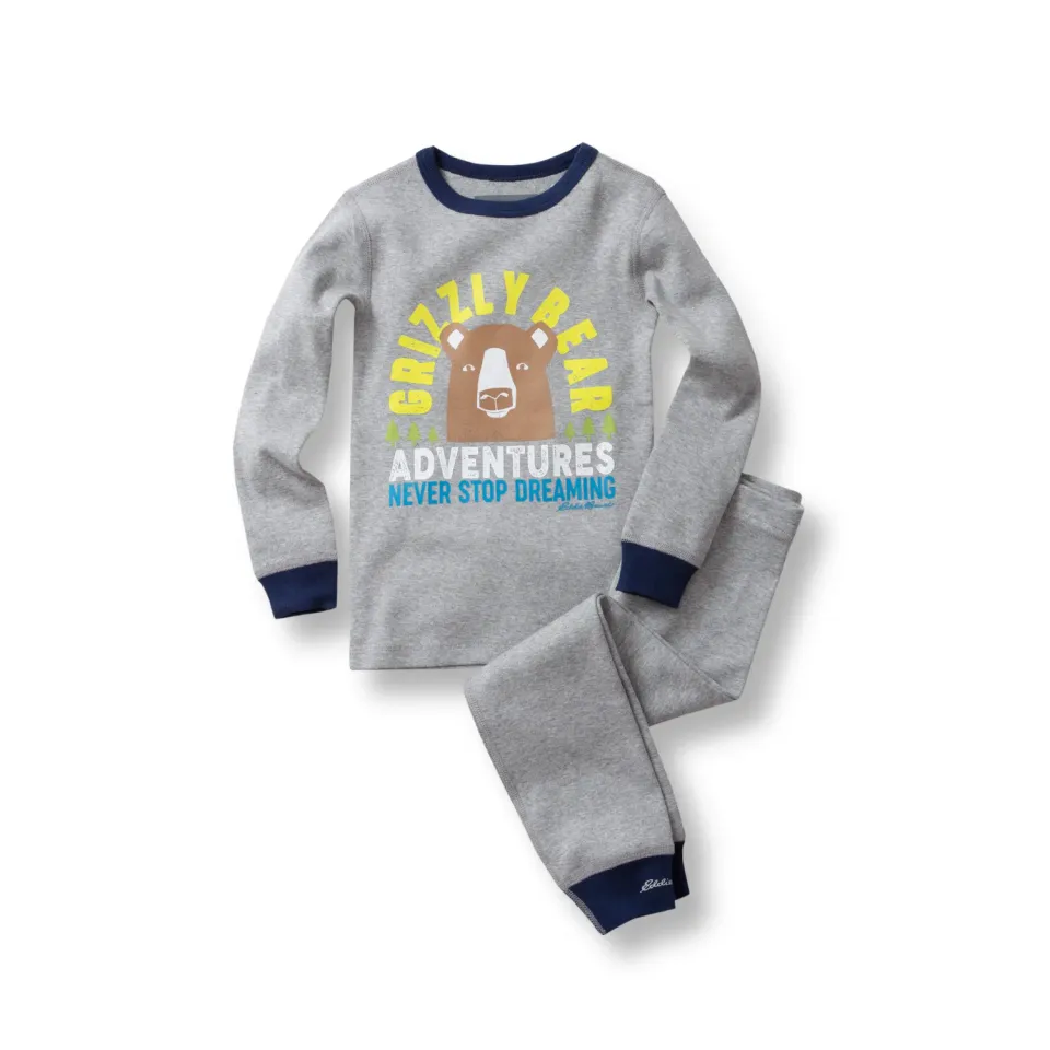 Eddie Bauer Toddler Boys Cotton Sleep Set pijama Grey Heather bumbac