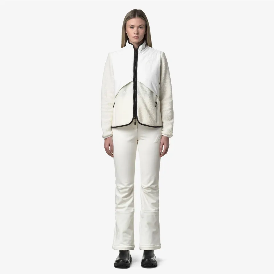 K-Way Escreins Softshell pantaloni schi damă albi căptușiți