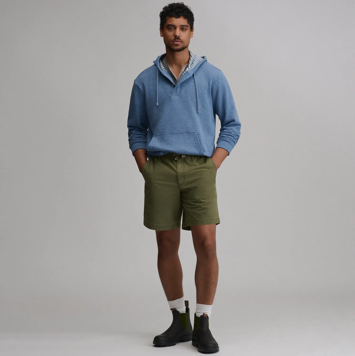 Eddie Bauer Henley hanorac barbati ivory bumbac