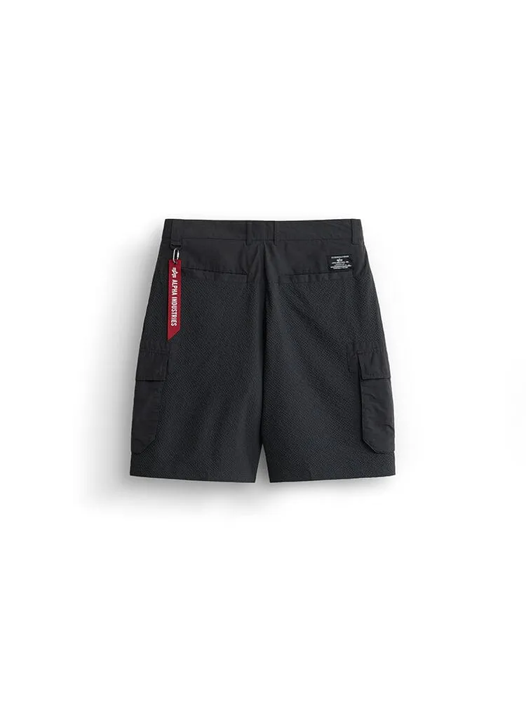 Alpha Industries Seersucker Short pantaloni scurti charcoal bumbac