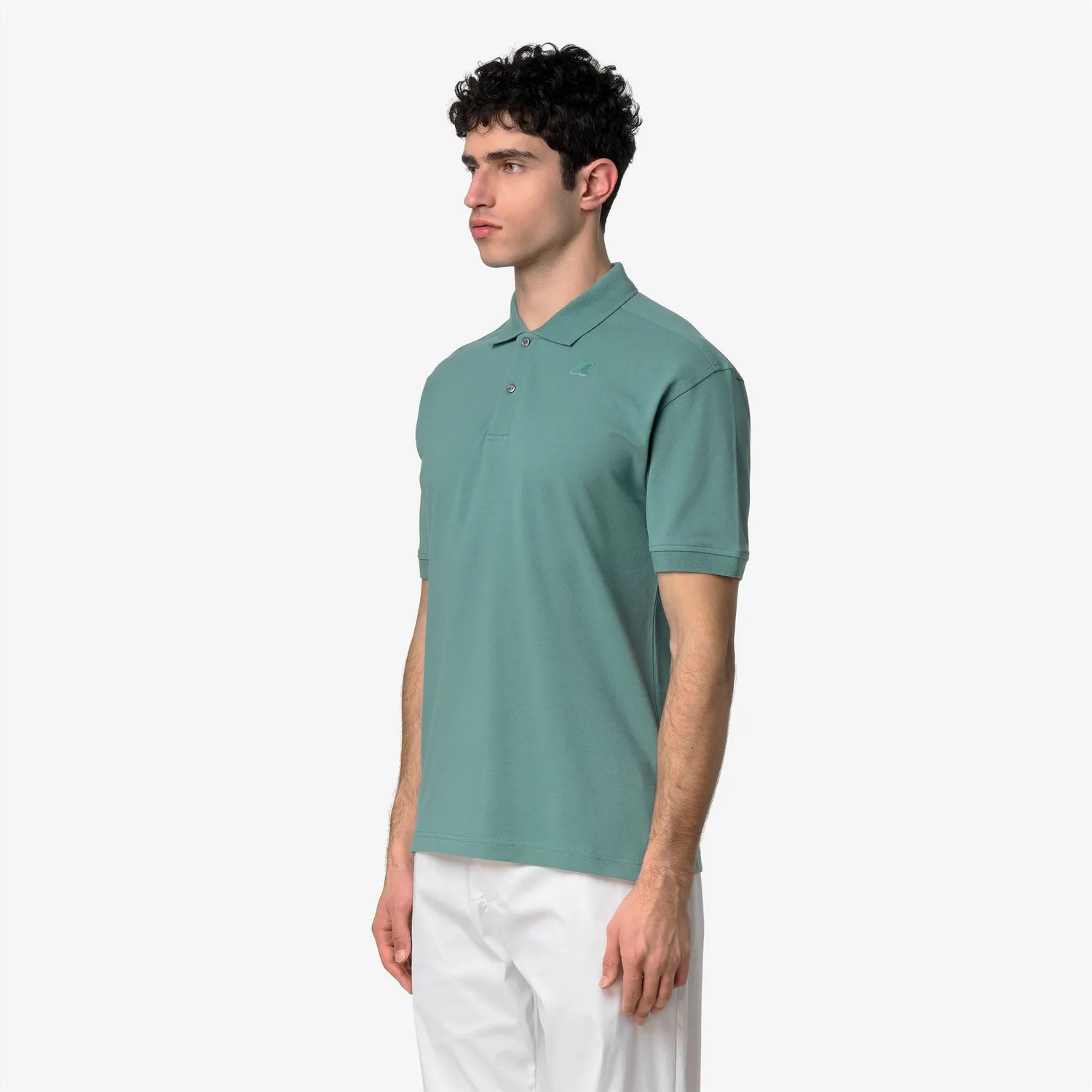 K-Way Simor polo bărbați verde mine bumbac